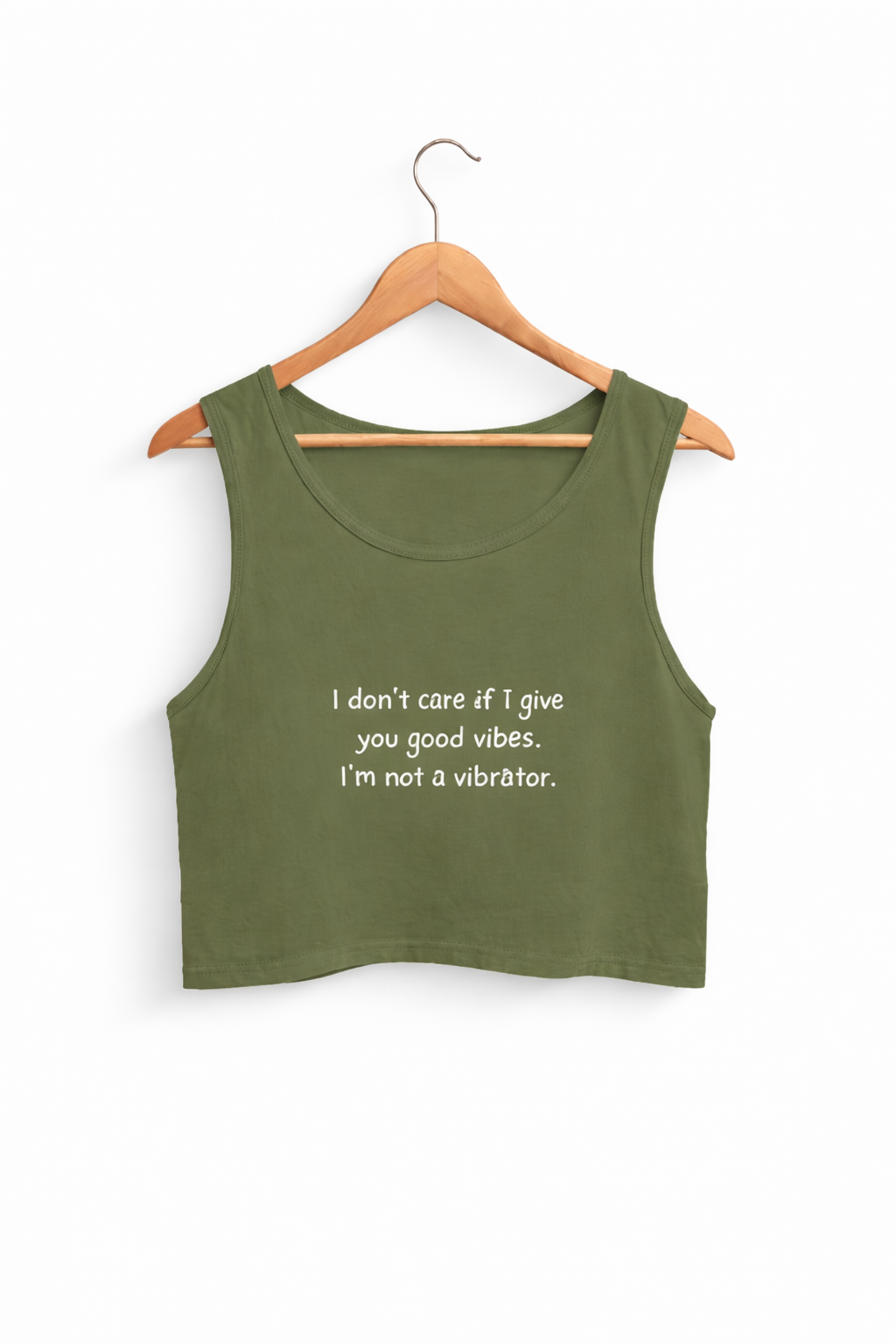 I’m not a vibrator | Premium Cotton Crop Tank