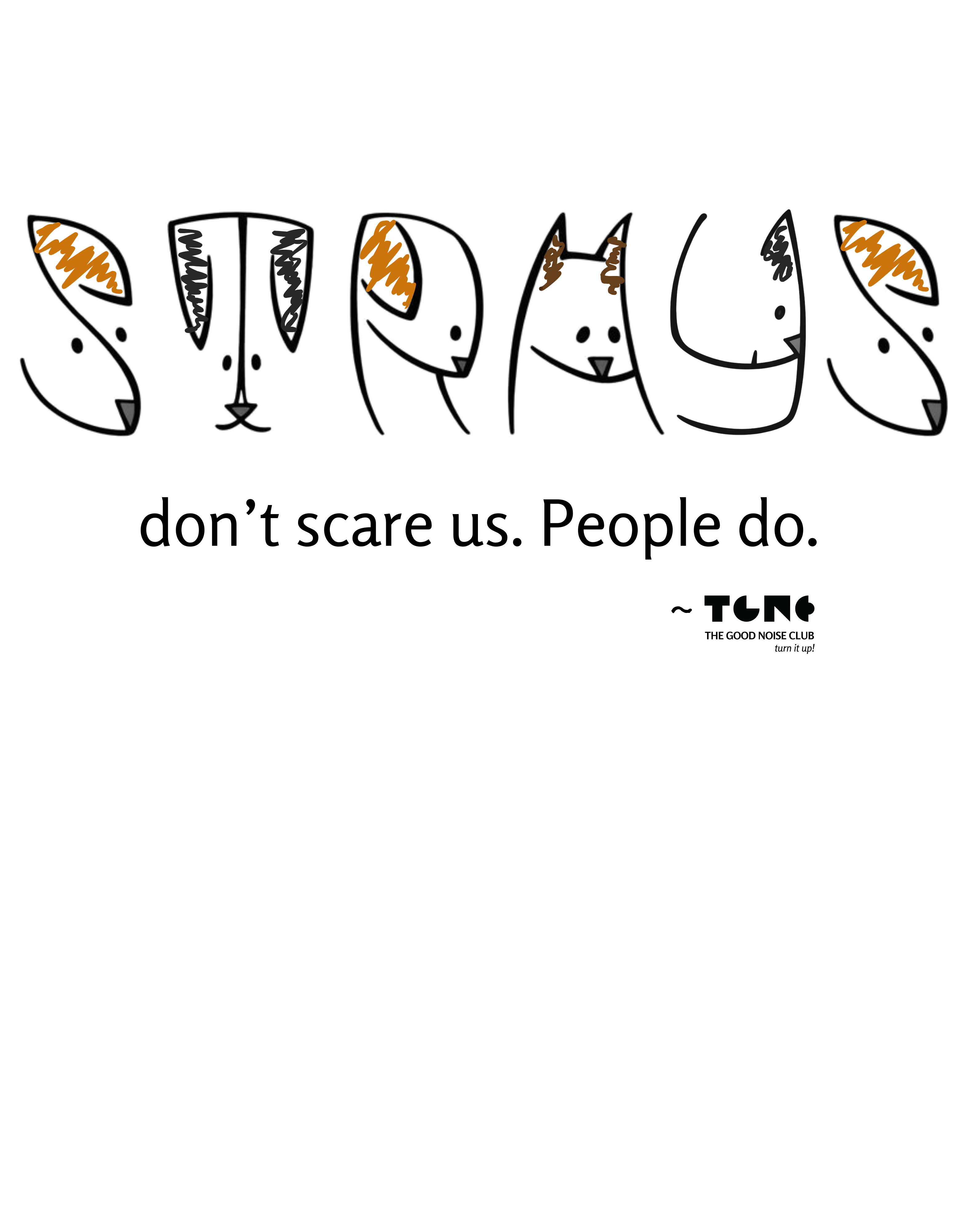 Cartoon straws with a humorous message on a white background