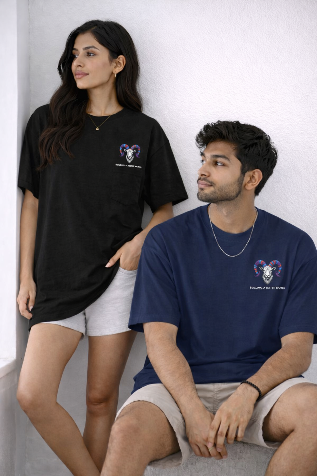 Capricorn - Building A Better World (Cotton, Oversized T-Shirt)