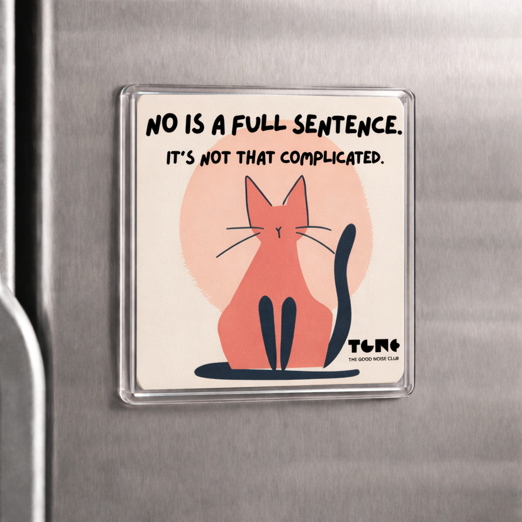 Fridge Magnet - No means NO! (Cat Illustration)