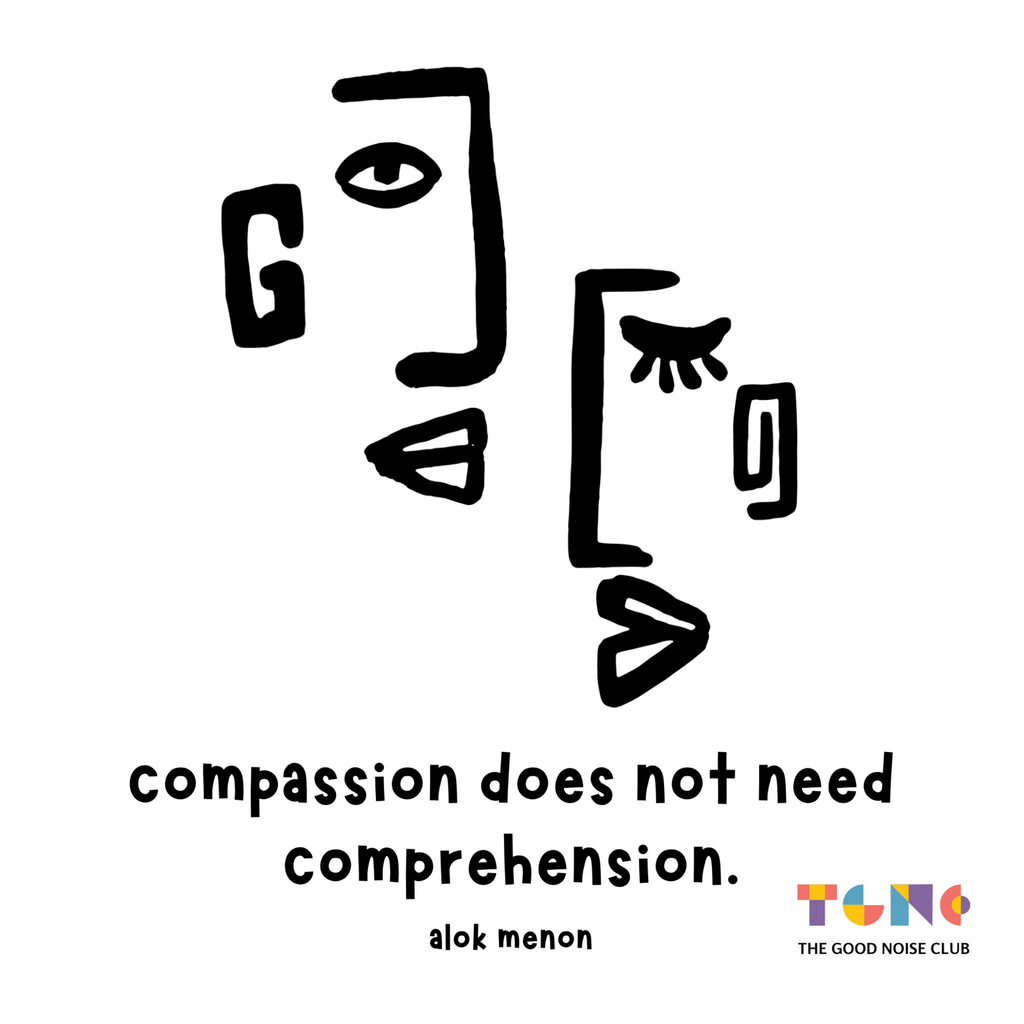 Fridge Magnet - Compassion (Monochrome)